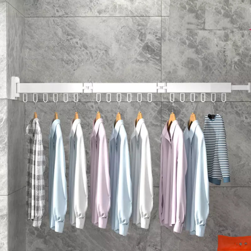 Wall-Mounted Retractable Aluminum Clothes Drying Rack