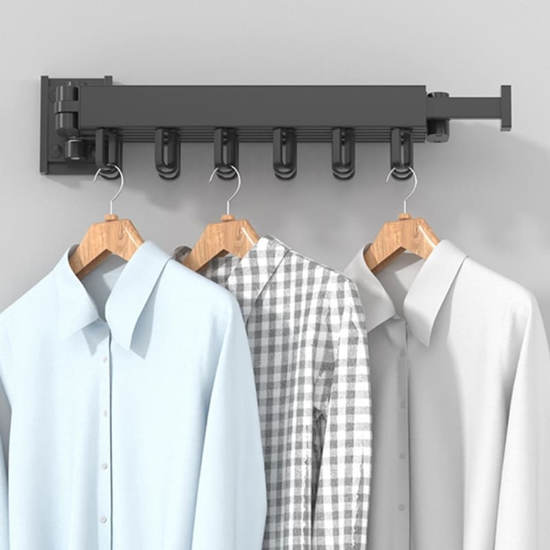 Wall-Mounted Retractable Aluminum Clothes Drying Rack
