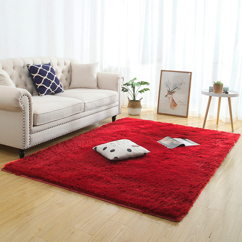 Plain Red Doormat Rug